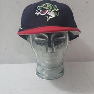 Rare Gwinnett Stripers 59Fifty New Era 100% Wool Fitted Hat MiLB 2 Tone Sz 7 3/4